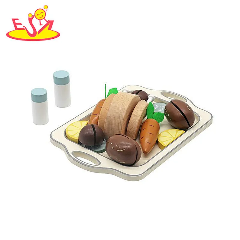 Kitchen Cooking Role Play Simulation Wooden Roast Chicken Toys For Kids W10D633