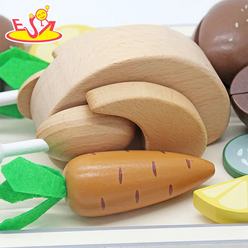 Kitchen Cooking Role Play Simulation Wooden Roast Chicken Toys For Kids W10D633